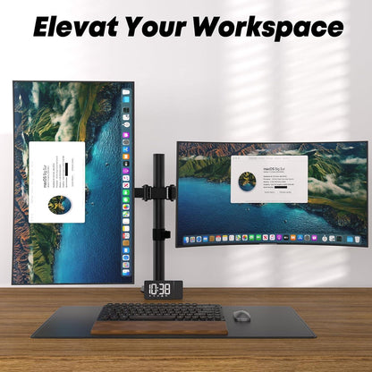 PUTORSEN Monitor Halterung für 17-35-Zoll Monitore, Neig-, Schwenk- und Drehbar, VESA 75/100mm, 9kg pro Arm