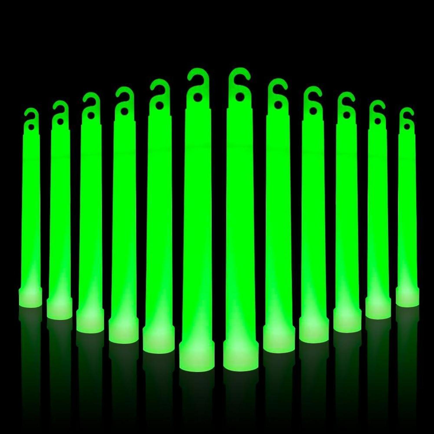 25 Premium Leuchtstäbe Grün Glow in the Dark Stab Halloween