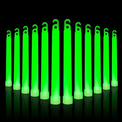 25 Premium Leuchtstäbe Grün Glow in the Dark Stab Halloween