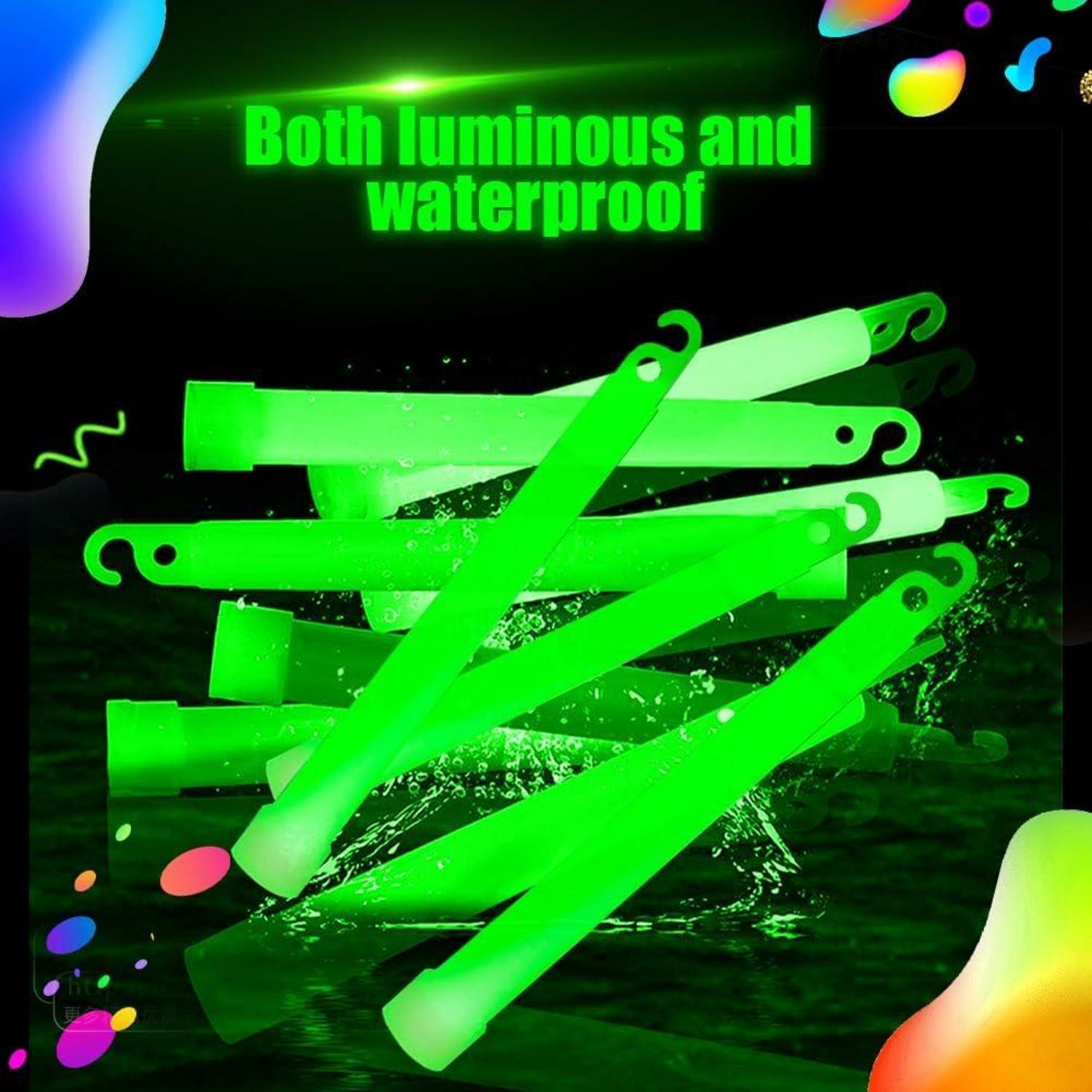 25 Premium Leuchtstäbe Grün Glow in the Dark Stab Halloween