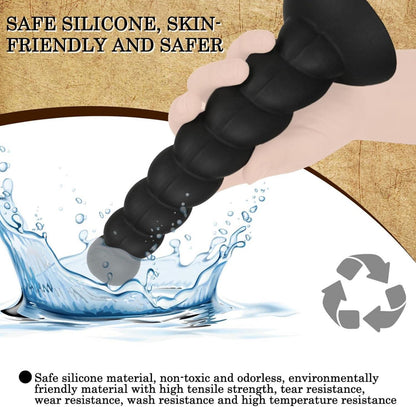 Analplug Dildo Schwarz Saugnapf Analdusche Beide 4 Größen BDSM