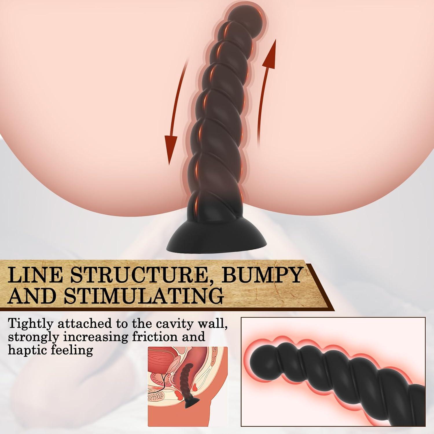 Analplug Dildo Saugnapf Sextoy Schwarz Analkette BDSMYOU
