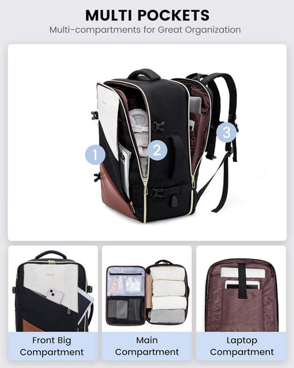 Rucksack Handgepäck Flugzeug Reiserucksack Laptop 17,3 Zoll