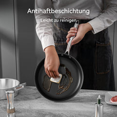 3-teiliges COOKNANO Pfannenset aus Edelstahl mit Antihaftbeschichtung