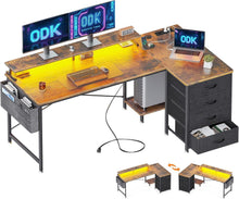 ODK Eckschreibtisch mit Stoff