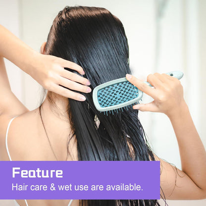 Haarbürste 2er Pack Entwirrbürste Naturhaar Lockiges Haar Hairbrush Grün Violett