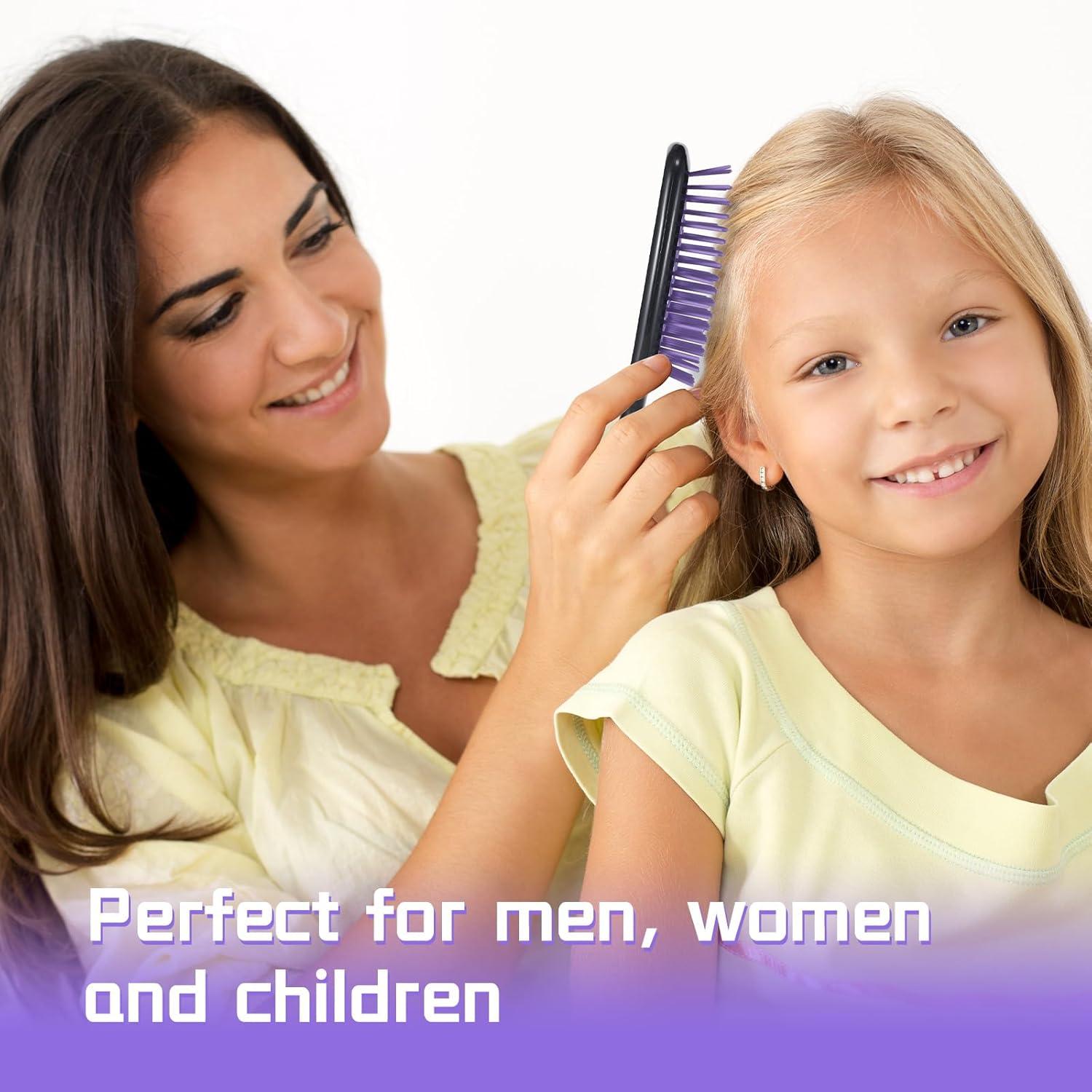2er Pack Haarbürsten Naturhaar Entwirrbürsten für Lockiges Haar