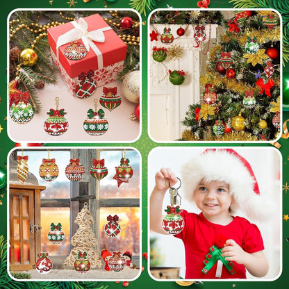 20 Stück Diamond Painting Weihnachts Anhänger 5D Diamant Bastelset