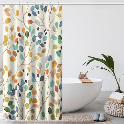 Duschvorhang Blumenmuster wasserabweisend 120cm x 200cm