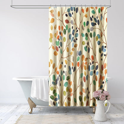 Amaredom Duschvorhang Blumenmuster Badezimmer Deko wasserabweisend 120x200 cm
