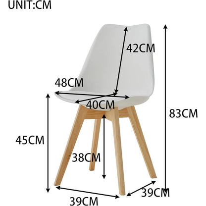 6 Esszimmerstühle Weiß – Massivholzbeine & Ergonomisch