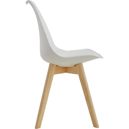 6 Esszimmerstühle Weiß – Massivholzbeine & Ergonomisch
