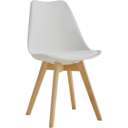 6 Esszimmerstühle Weiß – Massivholzbeine & Ergonomisch