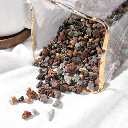 Dekorative Natur Vulkangestein Lavamulch Kieselsteine 900g Aquarium Blumentopf Landscaping