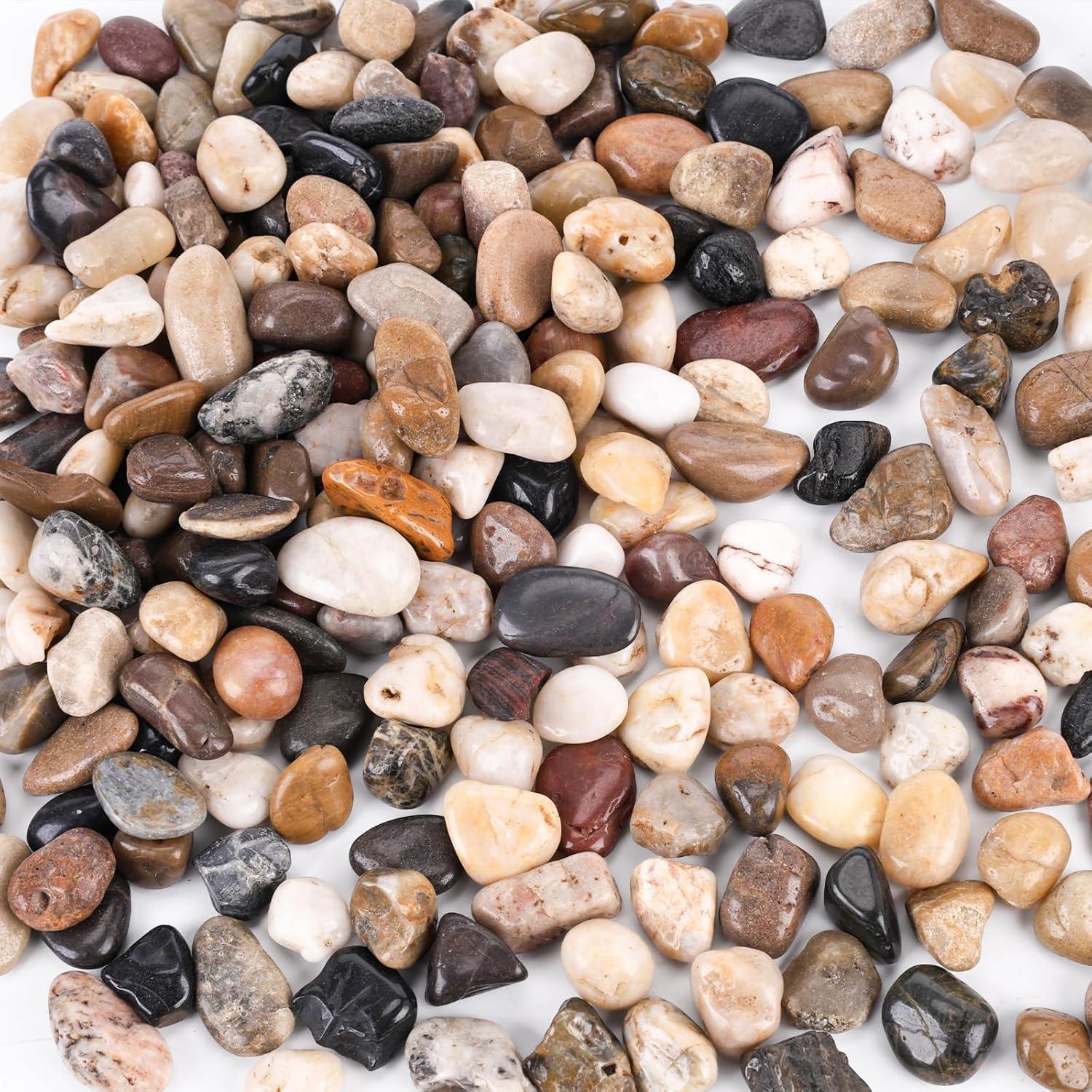 Flusskiesel Edelsteine 900g Polierte Deko Steine Vasen Garten