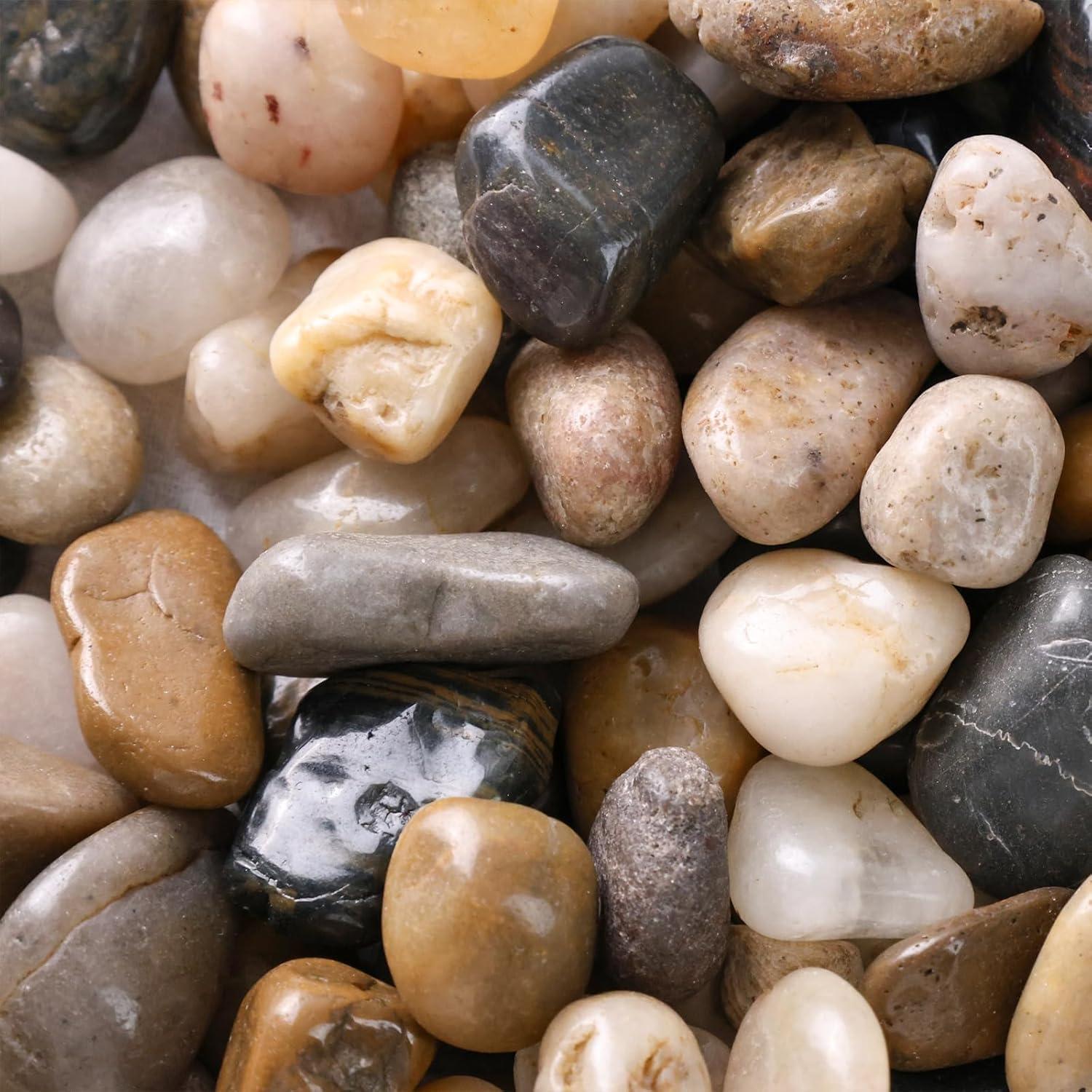 Flusskiesel Edelsteine 900g Polierte Deko Steine Vasen Garten