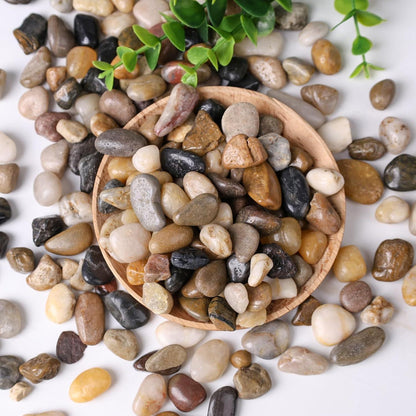 900g Flusskiesel Edelsteine für Dekoration und Basteln