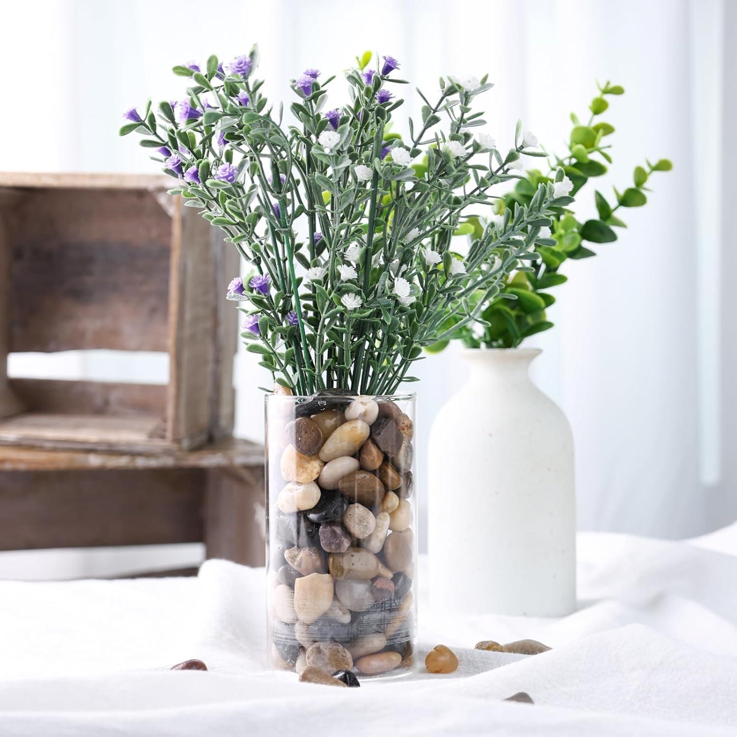 900g Flusskiesel Edelsteine Poliert Basteln Deko Vasen Garten