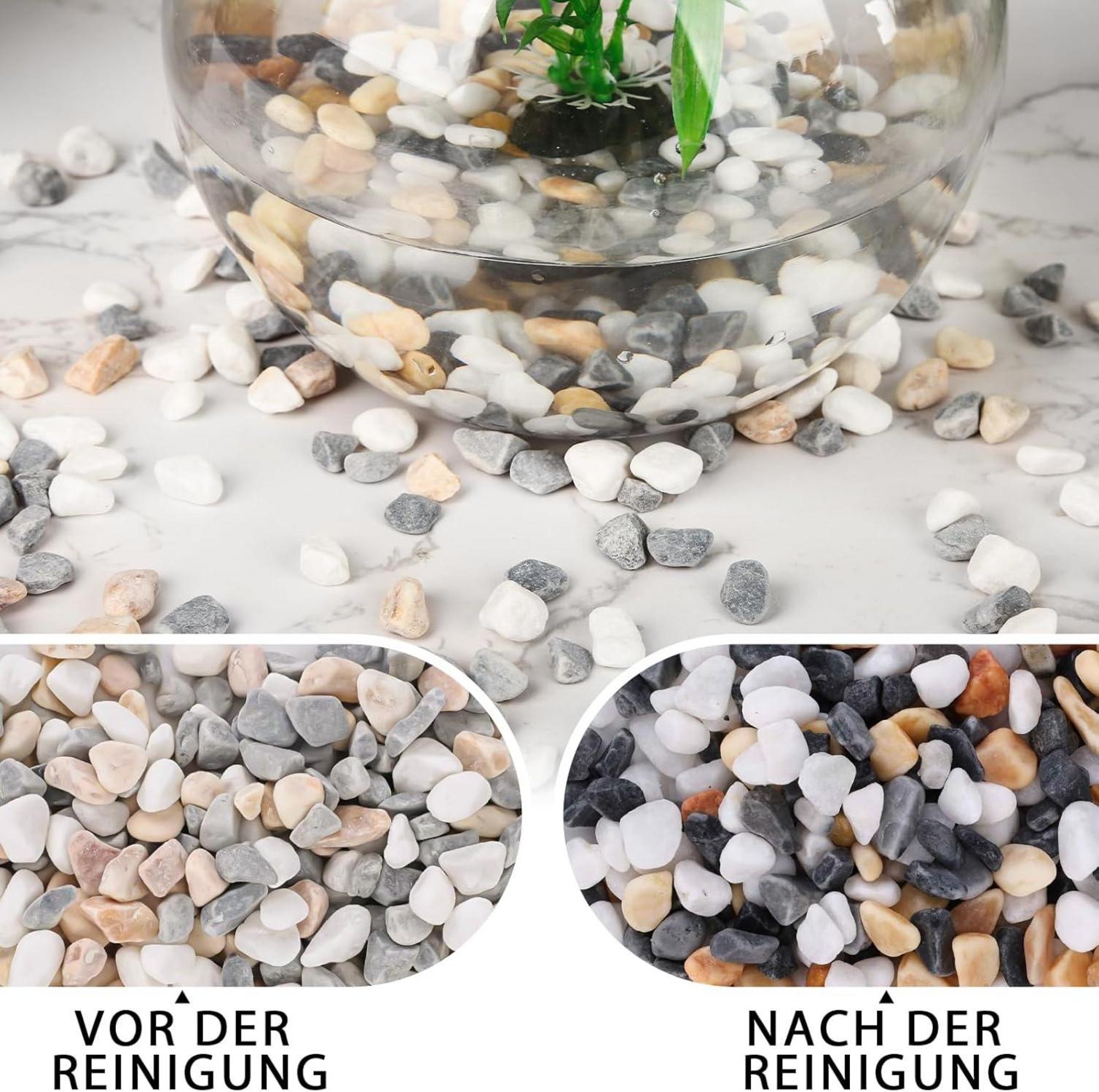 900g Polierte Jade Kieselsteine Aquarium Blumentopf Deko Gartendeko