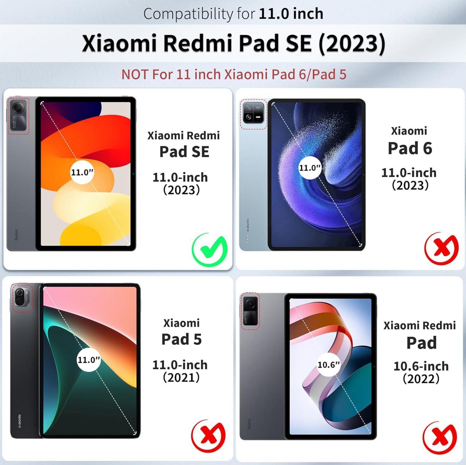 EasyAcc Xiaomi Redmi Pad SE 2023 11 Zoll Hülle Pfauenblau