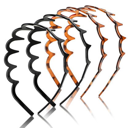 Zickzack Haarreif Haifischzahn Haarkamm Stirnband Kunststoff Wave设计【4