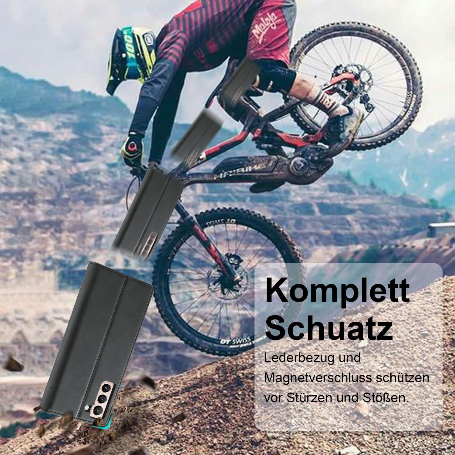 Handyhülle Samsung Galaxy S24 5G Leder Schutzfolie Klapphülle Magnetisch