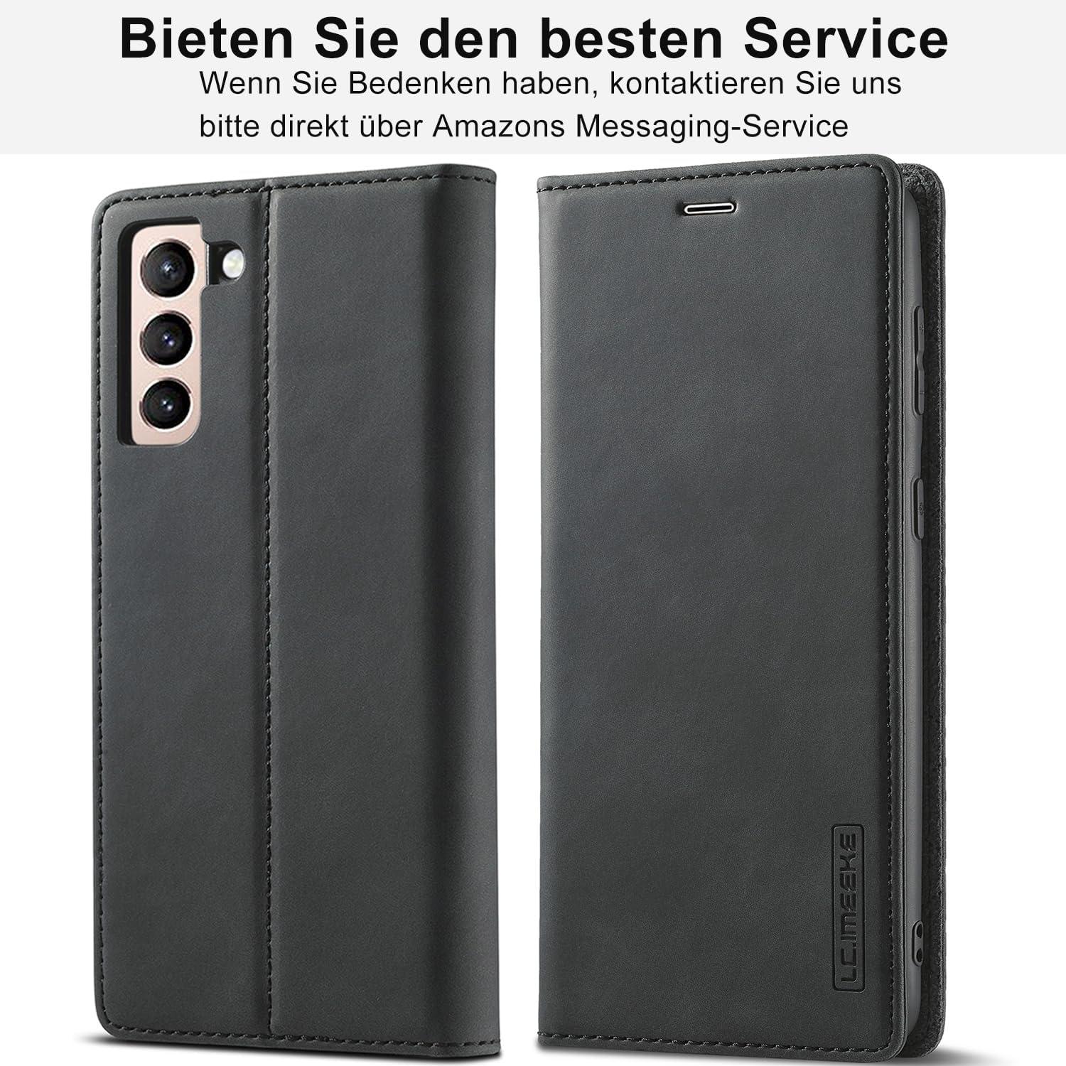 Handyhülle Samsung Galaxy S24 5G Leder Schutzfolie Klapphülle Magnetisch