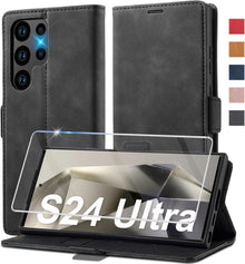 Samsung Galaxy S24 Ultra Hülle Leder Klappbar Wallet magnetisch