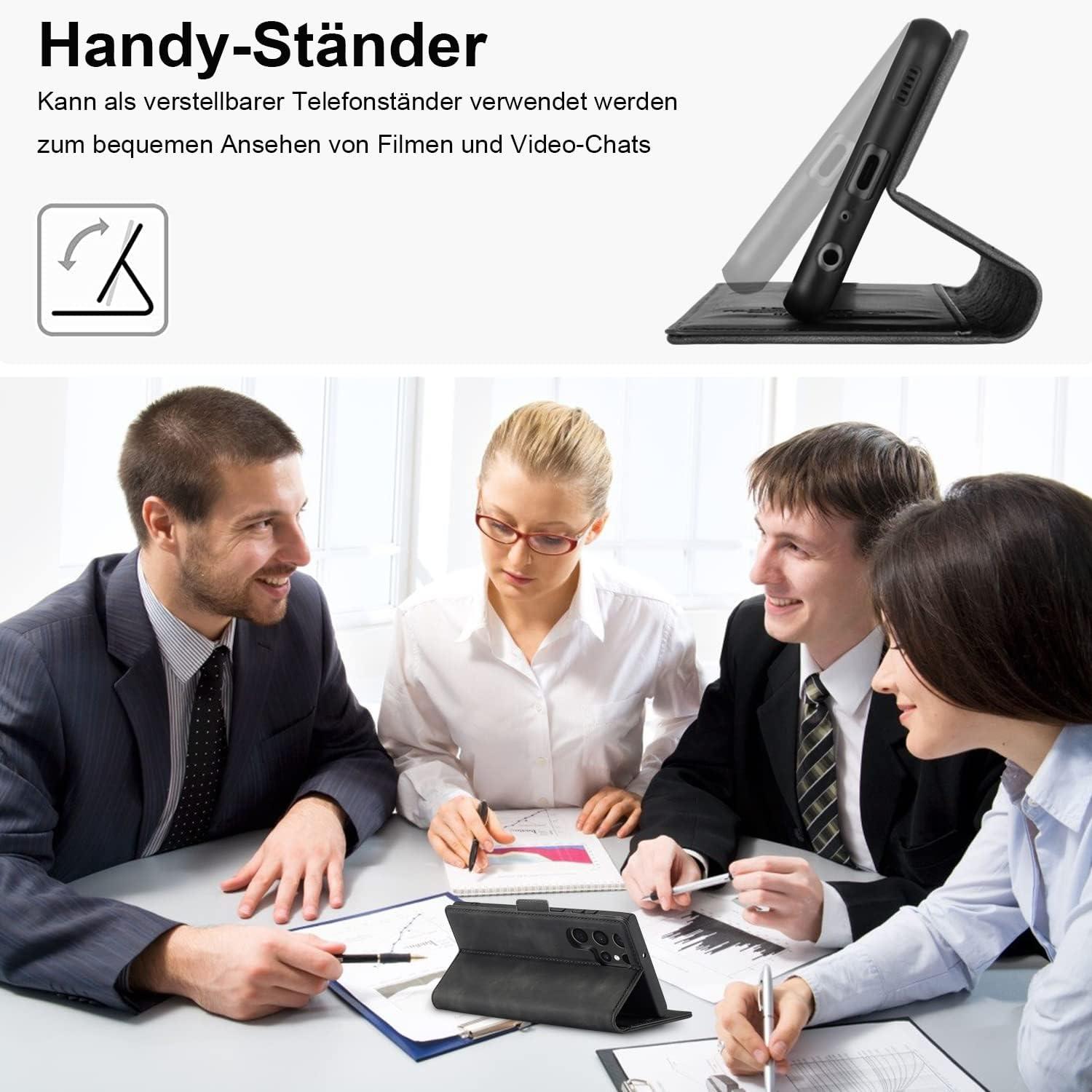 Samsung Galaxy S24 Ultra Hülle Leder Klappbar Wallet magnetisch