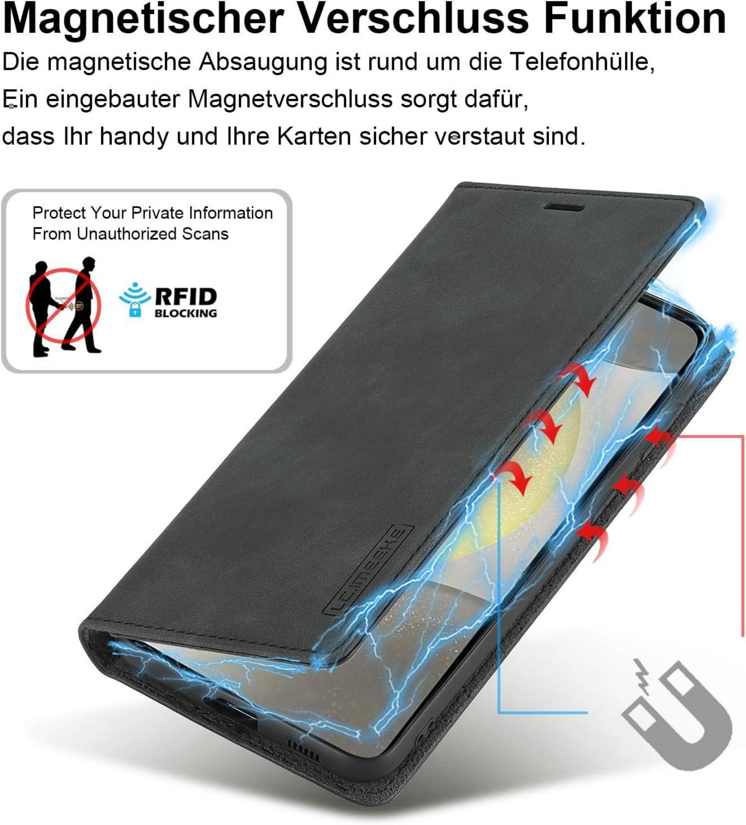 Handyhülle Samsung Galaxy S24 Plus Leder Schutzhülle Klapphülle