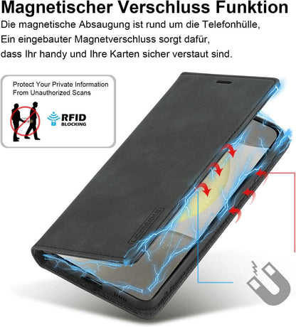 Handyhülle Samsung Galaxy S24 Plus Leder Schutzhülle Klapphülle