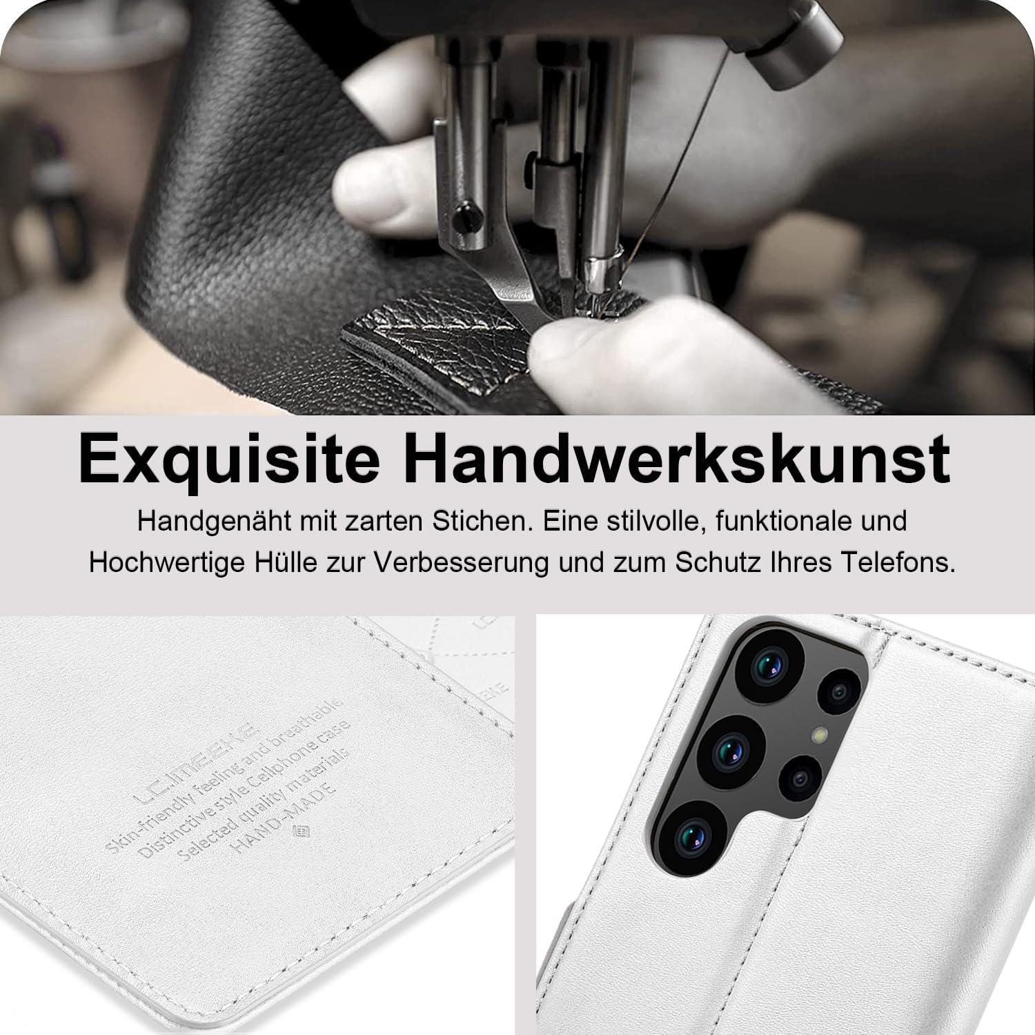 Samsung Galaxy S24 Ultra Hülle Leder Flip Wallet mit