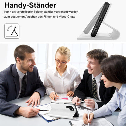 Handyhülle Samsung Galaxy S24 Ultra Leder Klappbar Schutzfolie