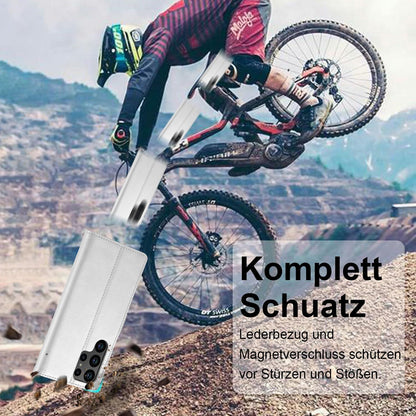 Handyhülle Samsung S24 Ultra Leder Schutzfolie Klapphülle