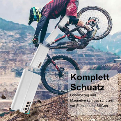 Handyhülle Samsung Galaxy S24 Leder Wallet Hülle mit Ständer