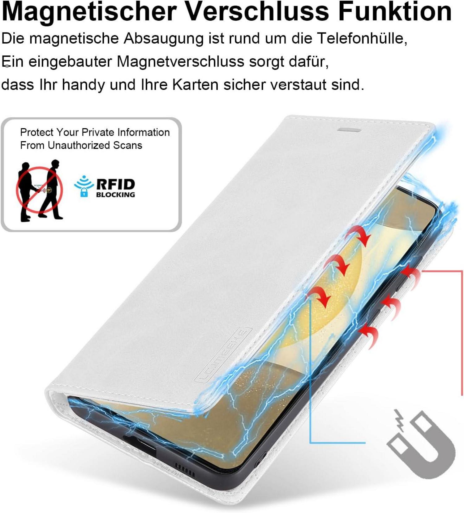Handyhülle Samsung Galaxy S24 5G Schutzhülle Leder Klappbar Stoßfest