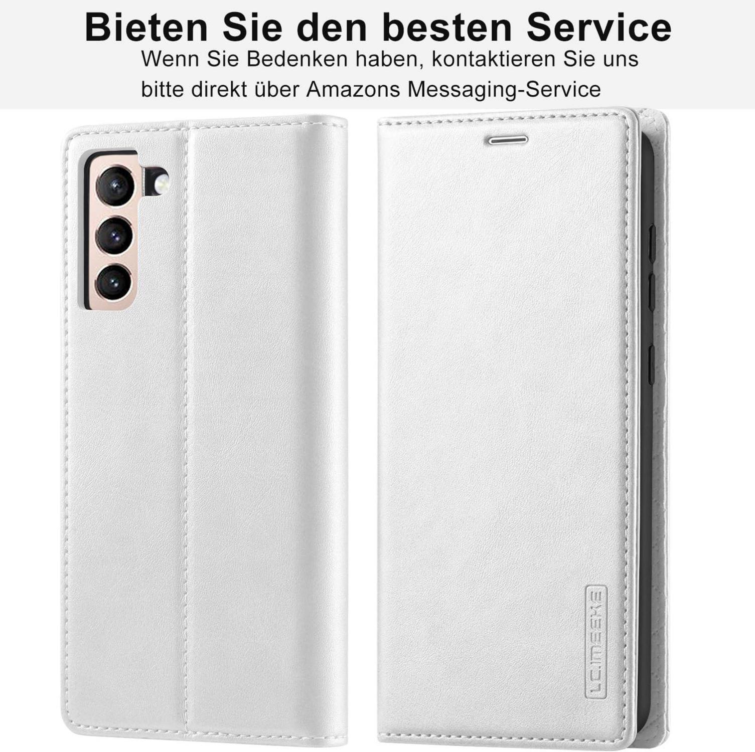 Handyhülle Samsung Galaxy S24 Leder Wallet Hülle mit Ständer