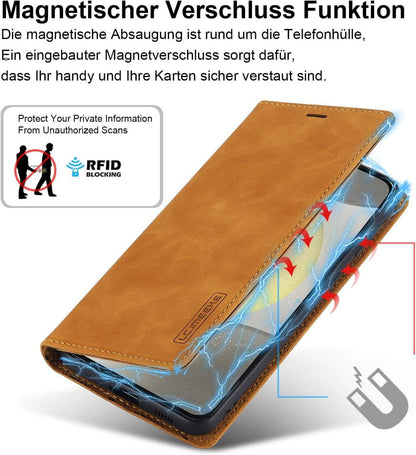 Handyhülle Samsung Galaxy S24 Plus Leder Klappbar Schutzhülle mit