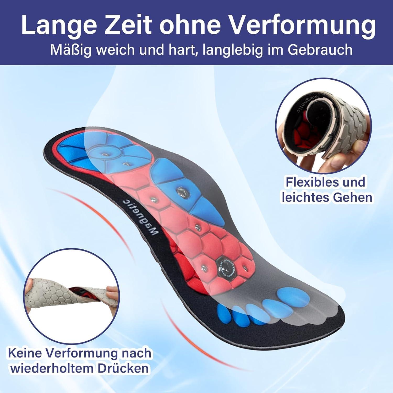Orthopädische Magnetische Einlegesohlen mit Akupressur-Effekt