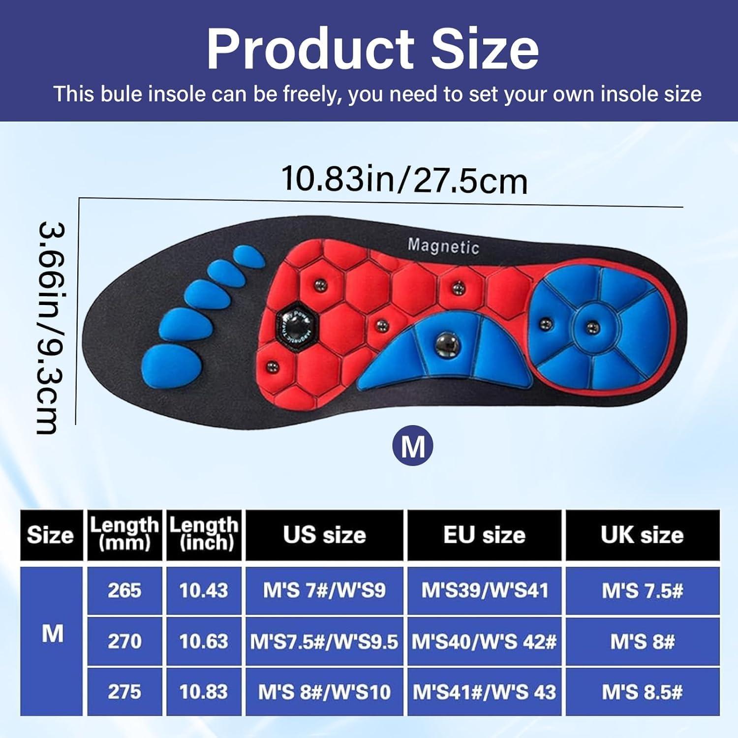 Magnetische Einlegesohlen Akupressur Orthopädisch Fußschmerzen