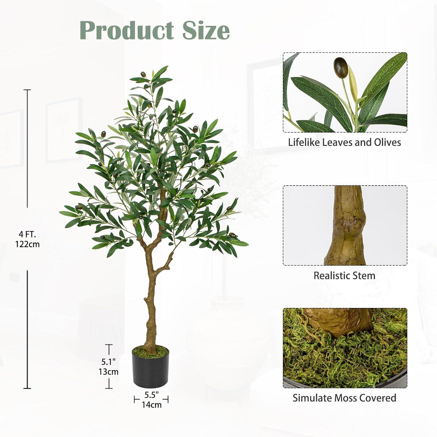 Künstlicher Olivenbaum 120cm groß für Innen & Außen - Fake