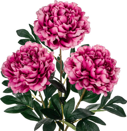 Künstliche Pfingstrosen Stiel 3PCS Vintage Bouquet Hochzeit