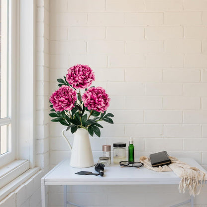 3PCS 74CM Künstliche Pfingstrosen Stiel Kunstblumen Bouquet Braut Hochzeit