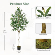 Oairse 180cm Olivenbaum Künstlich groß Topf Kunstbaum Home