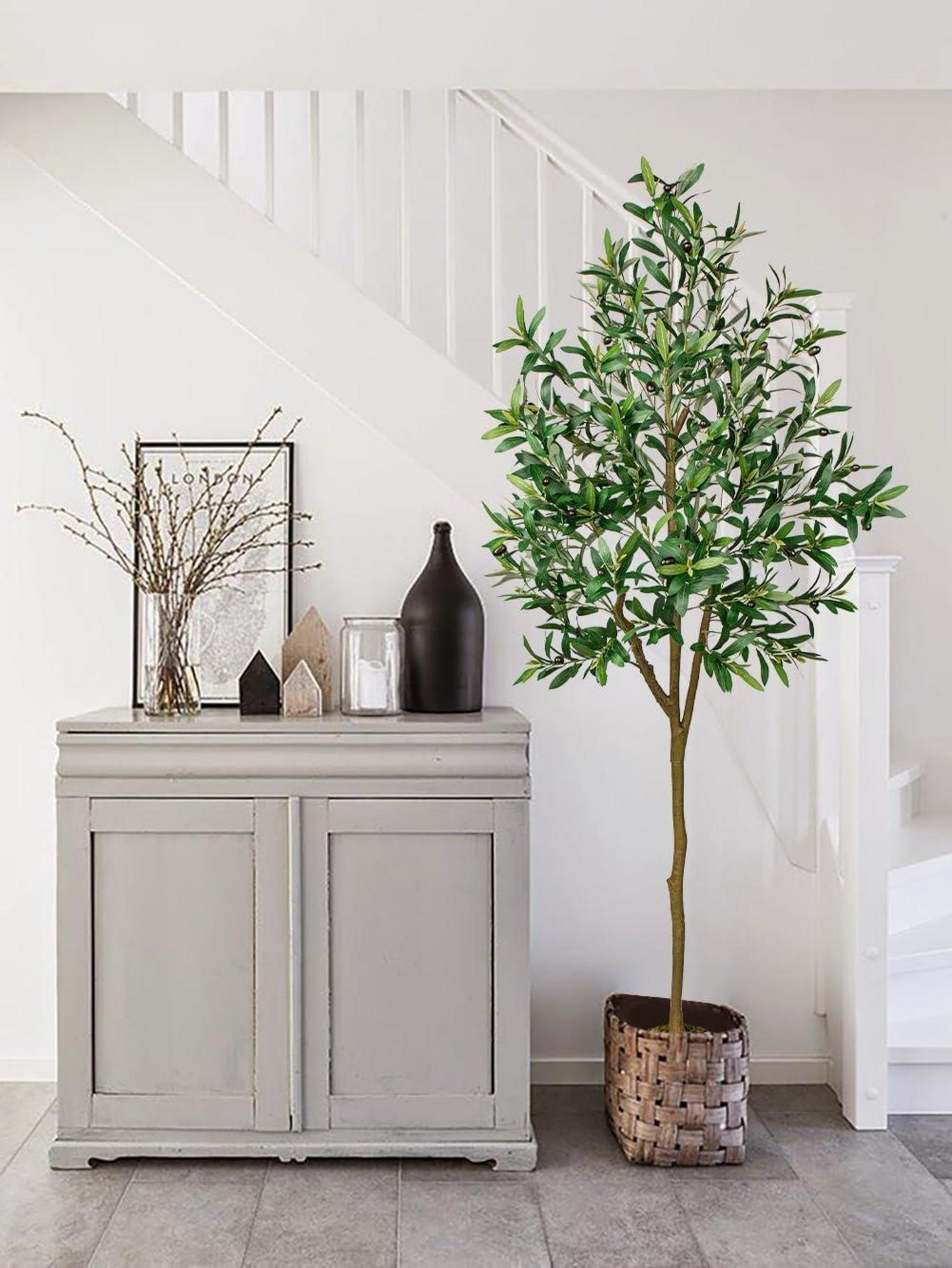 180cm Künstlicher Olivenbaum Kunstpflanze Kunstbaum Deko