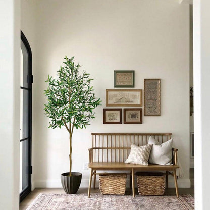 Oairse 180cm Olivenbaum Künstlich groß im Topf – Dekoration für Innen und Außen