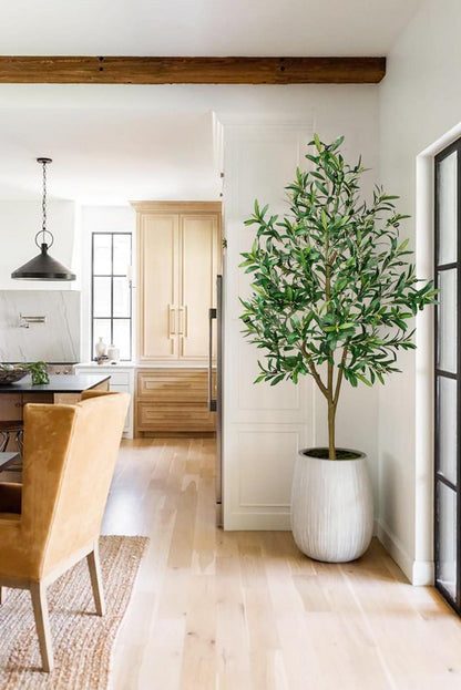Künstlicher Olivenbaum 180cm groß Fake Pflanze Topf Home Decor