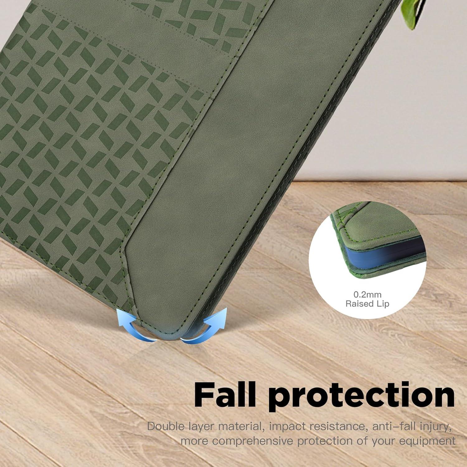 Rostsant Samsung Galaxy Tab A9+ 11 Zoll Hülle Grün Stand Stiftschlaufe