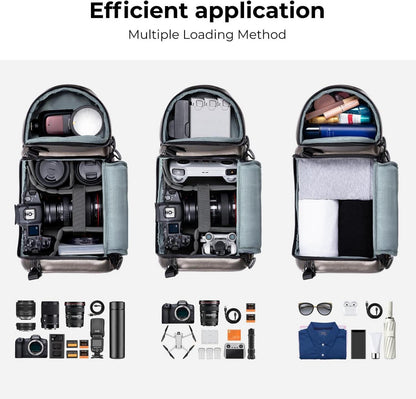 K&F Concept Kamera-Rucksack Schultertasche quadratische