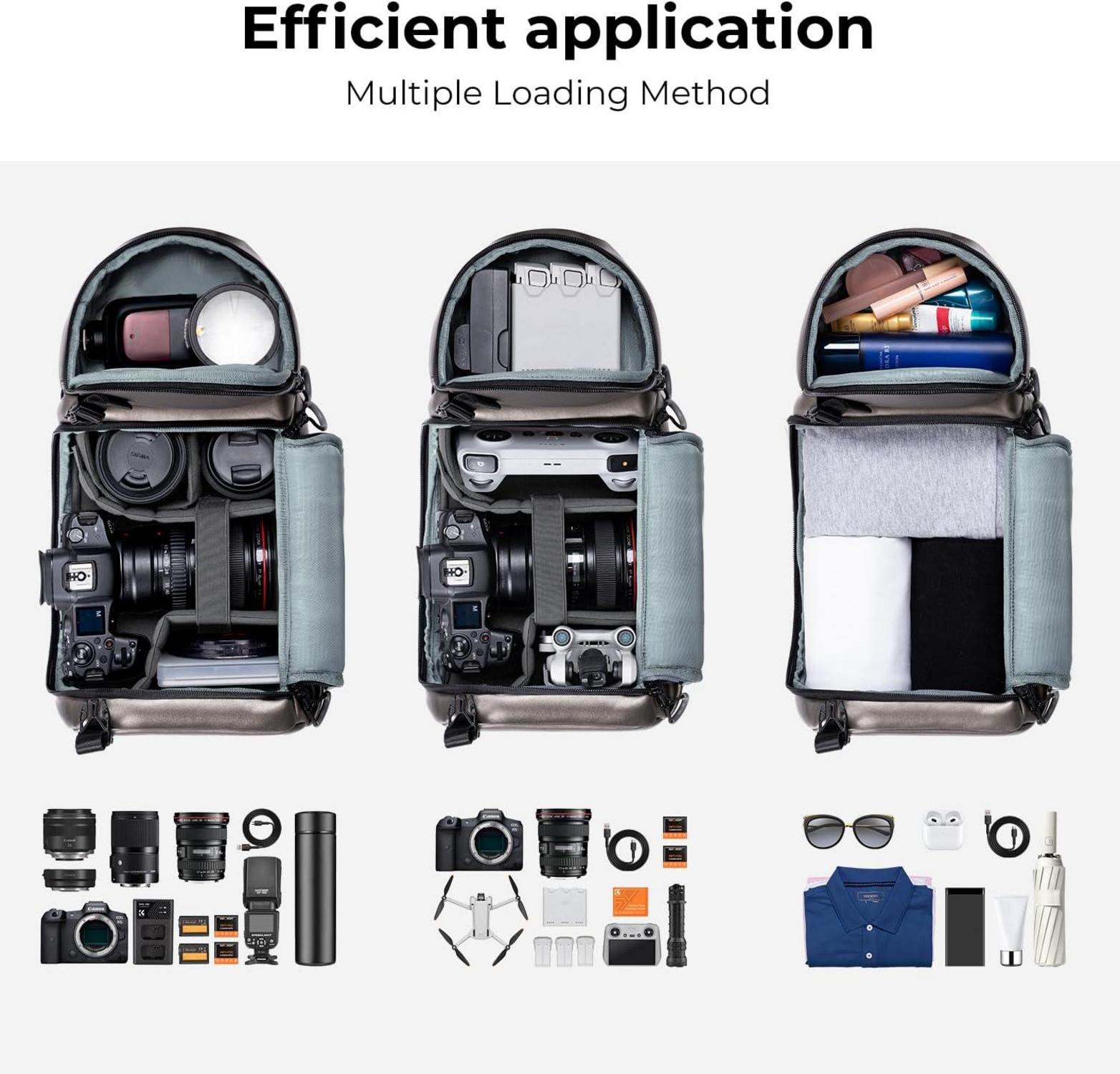 K&F Concept Kamera-Rucksack Schultertasche quadratische